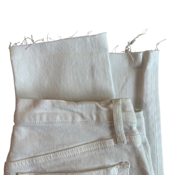 Free People We the Free 5 Button Fly Jeans High Rise Raw hems Distressed Size 31 - Picture 11 of 16